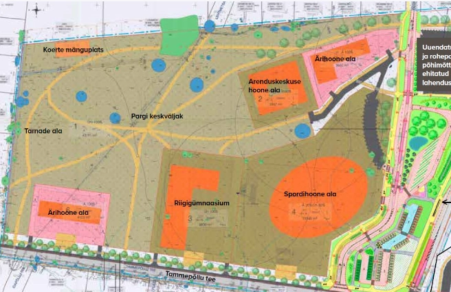 Viimis Tammede park välisvalgustus ja elektrivarustus